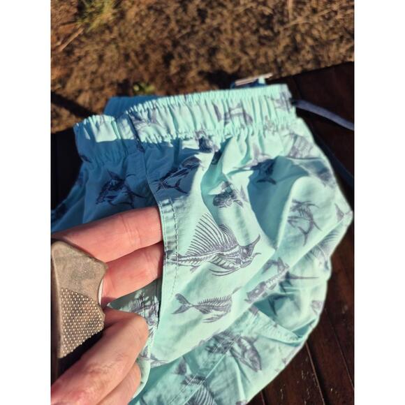 New Salt Life Men Board Shorts Fish Light Blue New w/ Tags Live Salty Size 2XL - Picture 6 of 6